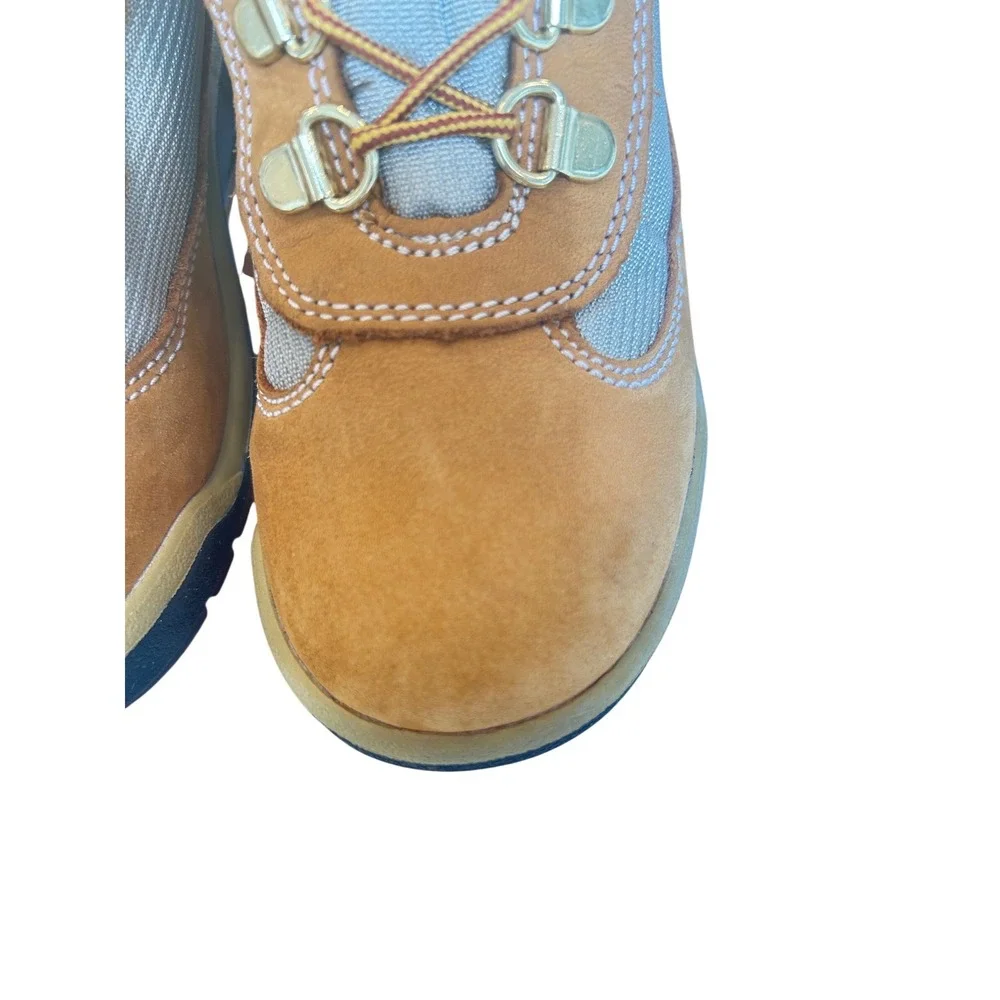 Timberland Youth Field Boot Mid Lace Wheat Nubuck Leather TB115745‎ 713 Size 1 M